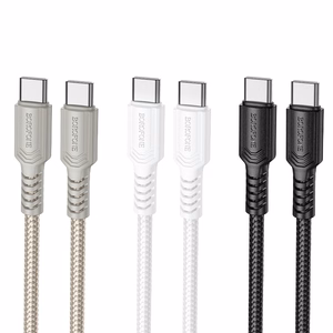 USB kabelis Borofone BX116 60W no USB-C uz USB-C 1.0m, balts