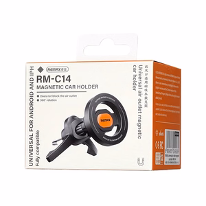 Automašīnas tālruņa turētājs Remax RM-C14 MagSafe (ventilācijas atveres), melns