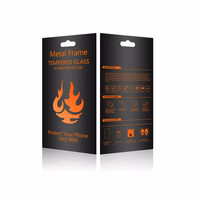 Aizsargstikls ar metāla rāmi iPhone 14 Pro Max 6,7" melns rāmis