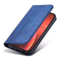 Magnet Fancy Case viedtālruņa apvalks iPhone 14 Pro Max ar flip vāciņu, maku funkciju un statīvu - zilas krāsas