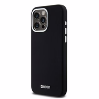 DKNY DKHMP15XSMCHLK iPhone 15 Pro Max6.7" melns maciņš Liquid Silicone Small Metal Logo MagSafe