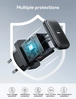 Joyroom JR-TCF23 tīkla lādētājs USB-C 25W SFC / PPS / PD - melns + USB-C / USB-C kabelis 1m