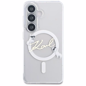 Karl Lagerfeld maciņš IML KC Script MagSafe priekš Samsung Galaxy S26 caurspīdīgs