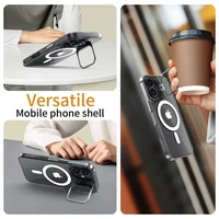 Tech-Protect MagStand MagSafe iPhone 16 apvalks - caurspīdīgs