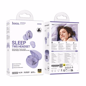 HOCO bezvadu austiņas Bluetooth TWS EW200 violetas
