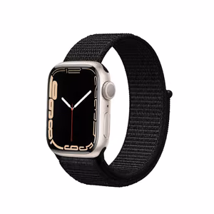 Crong Nylon Reflex Sport siksniņa Apple Watch 44 / 45 / 46 / 49 mm, melna