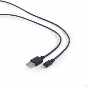 Gembird CC-USB2-AMLM-1M Lightning kabelis, melns