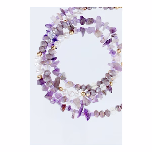STONE tālruņa siksniņa, tālruņa piekariņš / auklas garums 82 cm (41 cm cilpā) / ap kaklu – violets