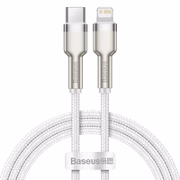 USB-C kabelis Lightning ierīcēm Baseus Cafule, PD, 20W, 1m (balts)
