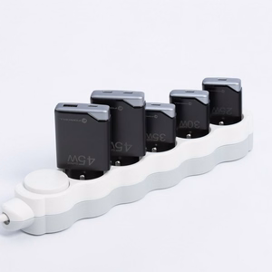 FORCELL F-ENERGY GaN III B245201(2C) īpaši plāns ceļojumu lādētājs 2 x Type C + USB A PD QC4.0 3A 45W melns