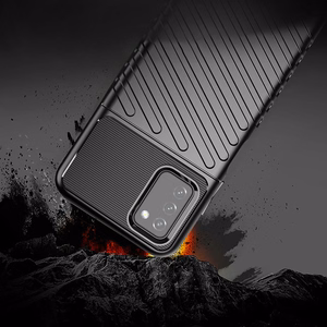 Thunder Case elastīgs izturīgs stingrs apvalks TPU apvalks Samsung Galaxy A03s melns