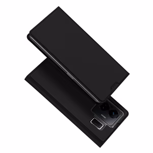 Dux Ducis Skin Pro viedtālruņa apvalks Realme GT Neo 5 / Realme GT3 Flip karšu maciņš statīvs melna
