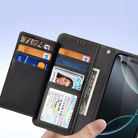 Ādas viedtālruņa apvalks Dux Ducis Lawa iPhone 16 Pro - melns