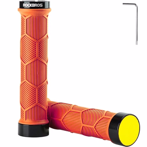 Rockbros 40720007004 velosipēda rokturi ar atstarotāju - oranži