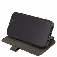 Guess GUBKP13L4GMGBR iPhone 13 Pro / 13 6.1" brūns/brūns grāmatas tipa viedtālruņa apvalks 4G Liels Metāla Logo