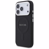 Guess Classic Logo Magnētiskais viedtālruņa apvalks iPhone 17 Pro - melns