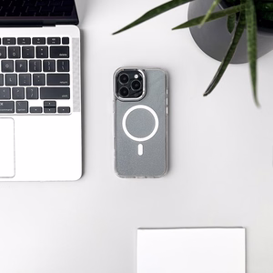 Mirdzošs apvalks MagSafe iPhone 16 - balts ar spīdumiem