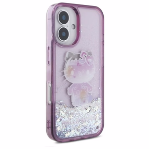 Hello Kitty Liquid Glitter 50. gadadienas ballītes viedtālruņa apvalks iPhone 16 - violets