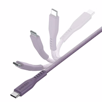 ENERGEA Kabelis Flow USB-C - USB-C1.5m violets/purple 240W 5A PD Fast Charge