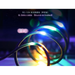 USB Cable Remax RC-133i Dark Lightning / LED Light / Sound Activated / 100cm