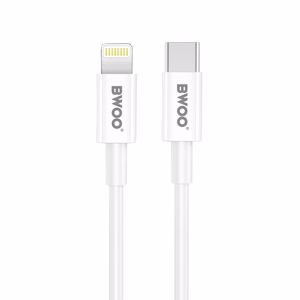 BWOO CDA159 PD sienas lādētājs 20W 1x USB-C ports + Lightning balts