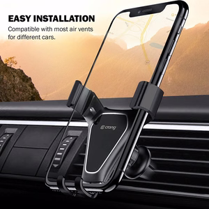Crong Gravity Auto-Clip gravitācijas automašīnas tālruņa turētājs 4.7–6.5" tālruņiem, melns