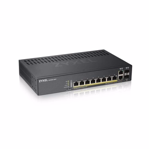 Zyxel GS1920-8HPV2 pārvaldāms Gigabit Ethernet (10/100/1000) komutators ar barošanu pa Ethernet (PoE), melns