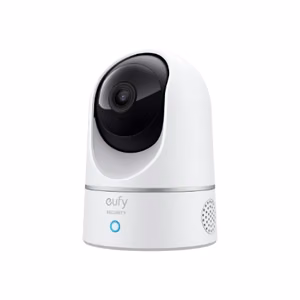 Eufy Indoor Cam 2K Pan & Tilt T8410322 – iekštelpu drošības kamera, novietojama uz galda vai pie griestiem, H.265/H.264, SD līdz 128 GB