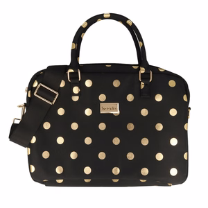 Wonder Briefcase Laptop 17 inches gold polka-dot