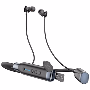 HOCO bezvadu austiņas Bluetooth ar kakla siksnu ES62 melnas