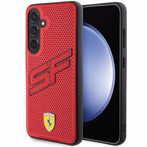 Ferrari Big SF Perforated viedtālruņa apvalks Samsung Galaxy S24 - sarkans