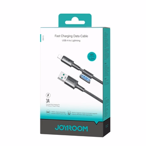 Joyroom S-A50 Unlimited Series 3A USB-A - Lightning Cable with Magnetic Organizer 1.2m - Gray