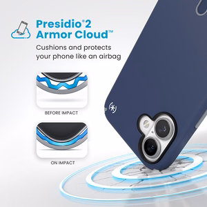Speck Presidio2 Pro vāciņš ar MagSafe un ClickLock iPhone 16 Plus tālrunim, Coastal Blue/Dust Grey