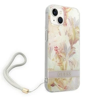 Guess GUOHCP14MHFLSU iPhone 14 Plus 6.7 "violets/violets cietais apvalks Ziedu siksna
