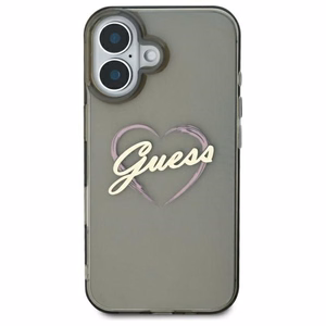 Guess IML Sirds apvalks viedtālrunim iPhone 16 - melns