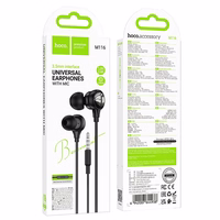 HOCO vadu austiņas Jack 3,5 mm ar mikrofonu M116 melnas