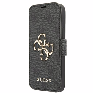 Guess GUBKP13X4GMGGR iPhone 13 Pro Max 6.7" vāciņš pelēks - 4G Liels metāla logotips