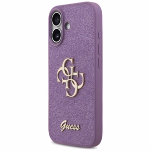 Guess Fixed Glitter Big 4G viedtālruņa apvalks iPhone 17 - violets