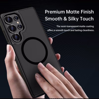 Rock Guard Touch Matte Series Magnētiskais viedtālruņa apvalks Samsung Galaxy S25 pelēks