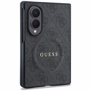 Melns Guess 4G Classic MagSafe vāciņš Samsung Galaxy Z Fold8 tālrunim