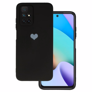 Vennus Silikona sirds apvalks Xiaomi Redmi 10 dizains 1 melns