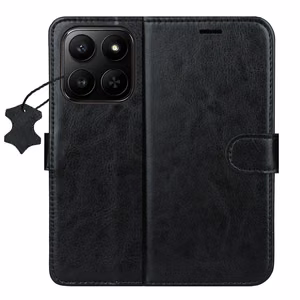 Smart Luxe кожаный чехол для Honor 400 Smart / X7d 4G / X7d 5G черный