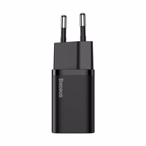 Baseus Super Si 20W USB-C lādētājs + USB-C – Lightning kabelis 1 m, melns
