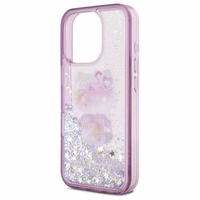 Hello Kitty Liquid Glitter 50. gadadienas ballītes viedtālruņa apvalks iPhone 16 Pro - violets