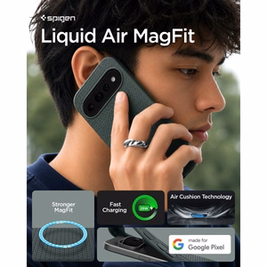 Spigen Liquid Air (Mag Fit) aizsargvāciņš Google Pixel 11 Pro, zaļš (Abyss Green)