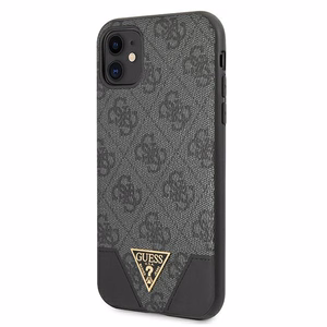 Guess 4G Triangle Collection viedtālruņa apvalks iPhone 11 6.1" / Xr - Pelēks