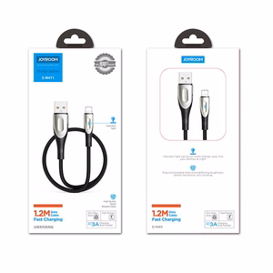 Joyroom Sharp Series S-M411 USB-A / Lightning 3A Cable 1.2m with Charging Indicator - Black