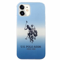 US Polo Assn. Gradient Pattern Collection iPhone 12 mini viedtālruņa apvalks - zils