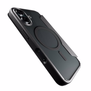 Puro Book Mag magnētiskais ādas viedtālruņa apvalks ar atloku un kartes nodalījumu iPhone 16 - melns