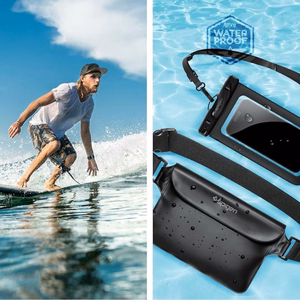 Spigen Aqua Shield A621 ūdensizturīga gurnu soma + peldošs apvalks - melns